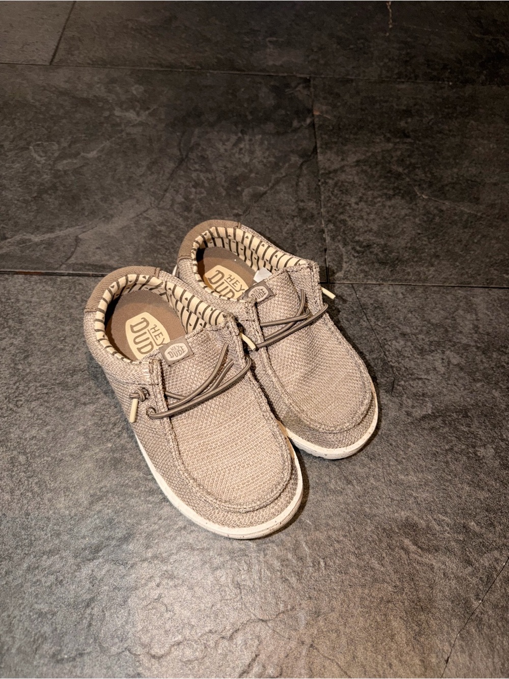 Hey Dude Kids Wally Lite Casual Shoes - Beige